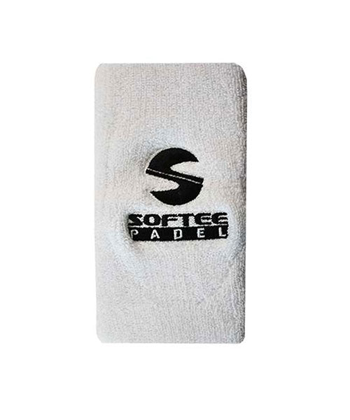 Wide Softee White Wrist Band with Logo