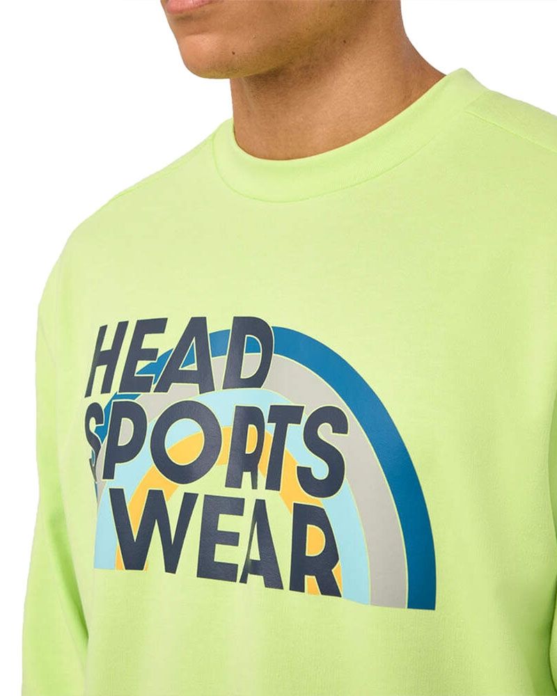 Tricou cu Maneca Lunga Head Rally 811415 Verde Lime - Barbati