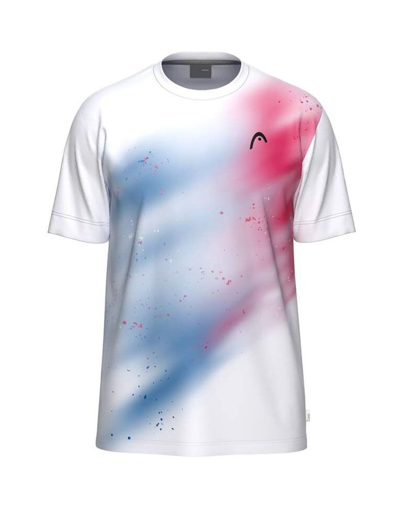 Tricou Head Topspin 811136 Alb/Rosu - Barbati