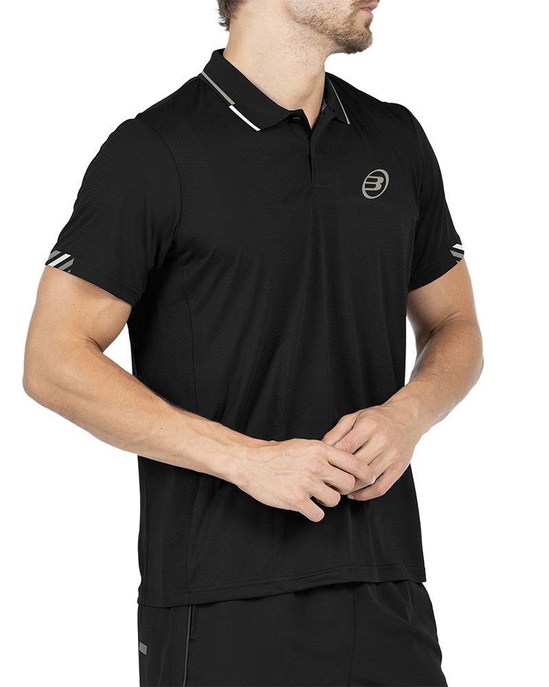 Tricou Polo Bullpadel Tasel Negru - Barbati