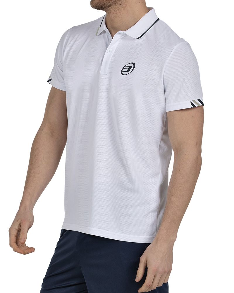 Tricou Polo Bullpadel Tasel Alb - Barbati